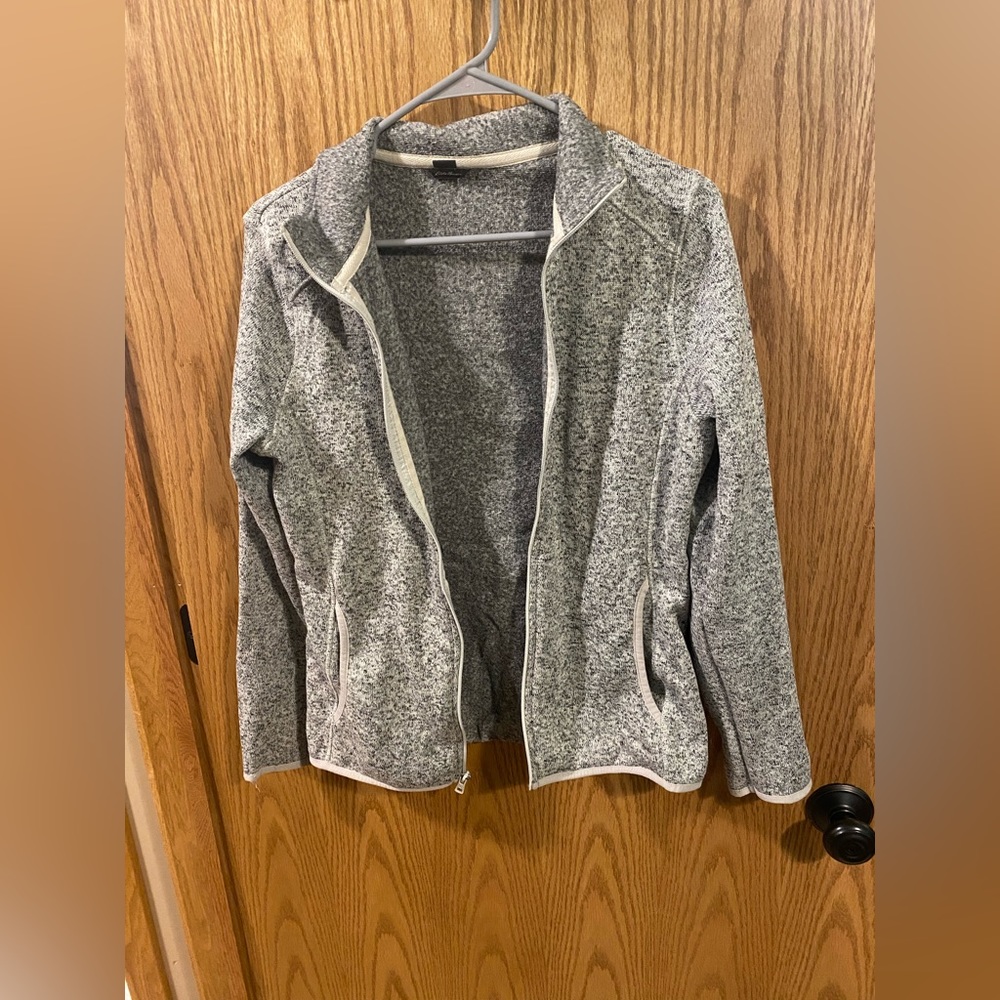 Eddie Bauer Gray Heather Sweater Fleece Women’s Large